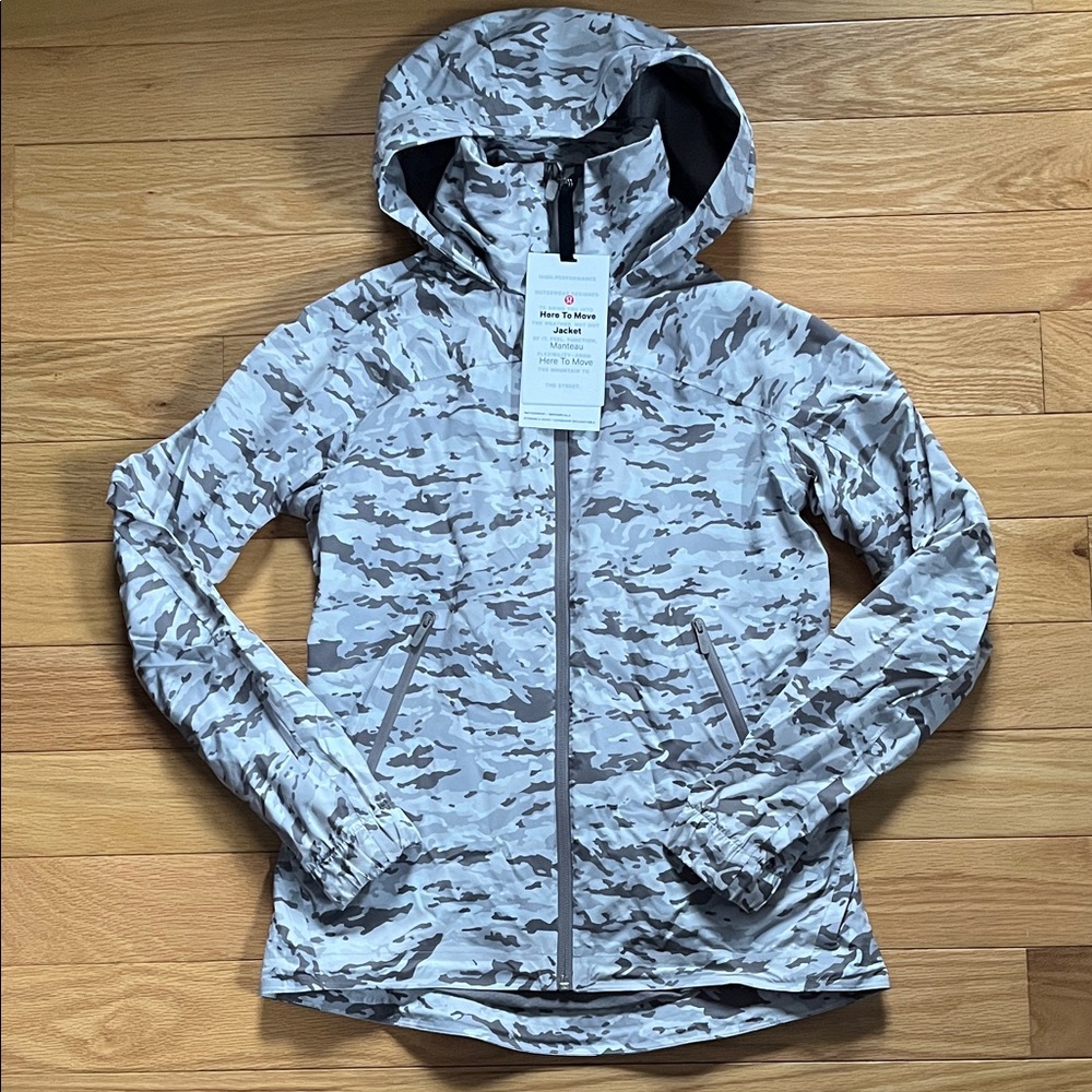 Lululemon Here To Move Jacket *Evergreen Camo Pink Multi